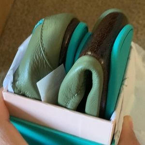 Tieks Pacific Green Flats Size 7